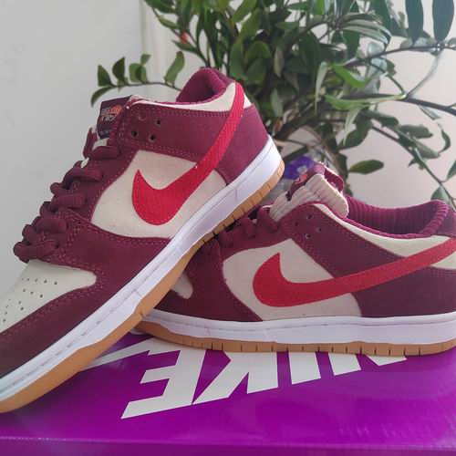 Cheap Nike Dunk Shoes Wholesale Men and Women White Purple Red-133 - Click Image to Close